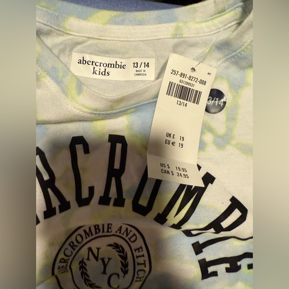 NWT Abercrombie & Fitch Kids  Tie-Dye T-Shirt - Picture 5 of 5